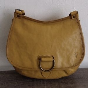 Frye Lucy British Tan Leather Crossbody Bag